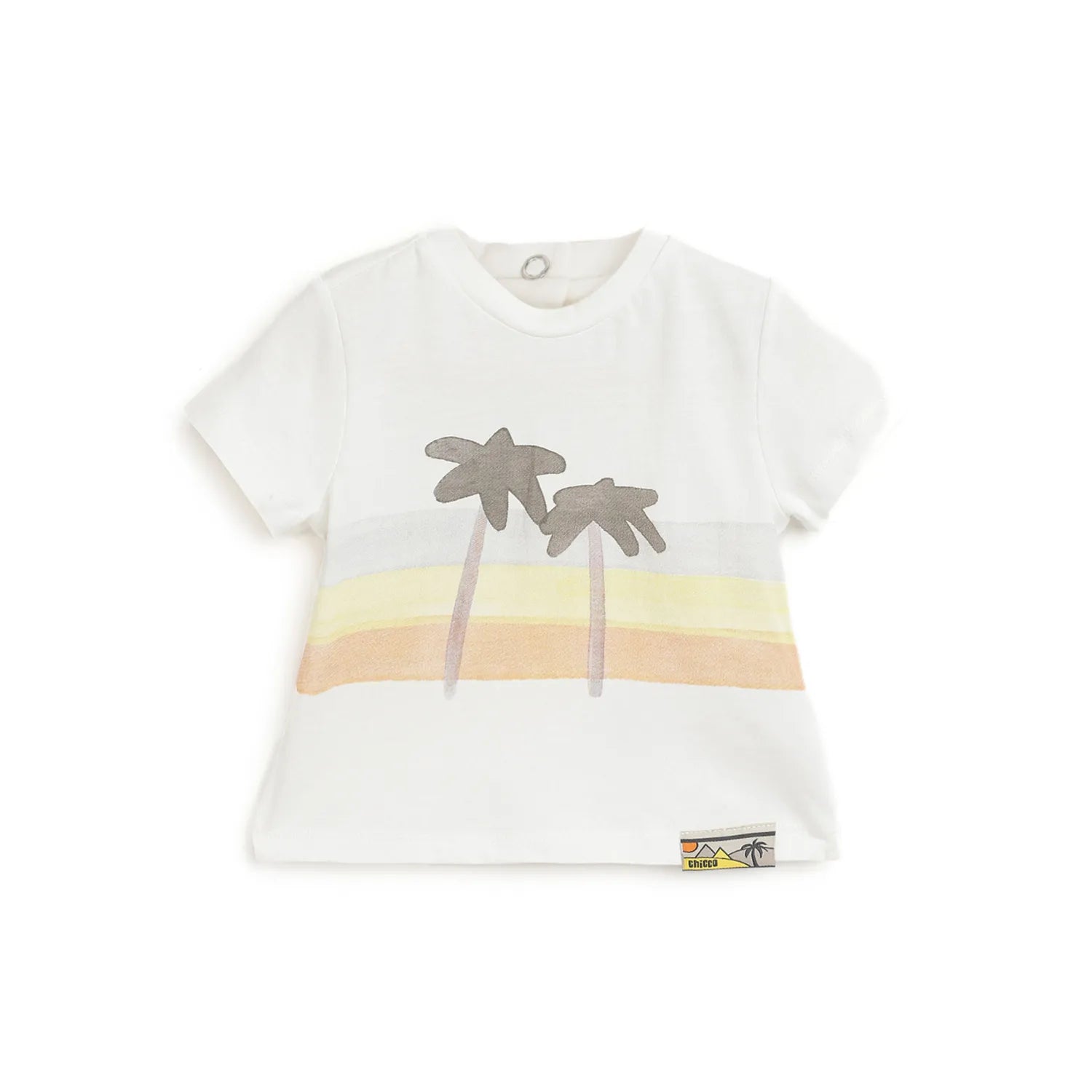 Boys White Printed T-shirt