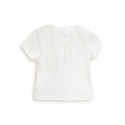 Boys White Printed T-shirt
