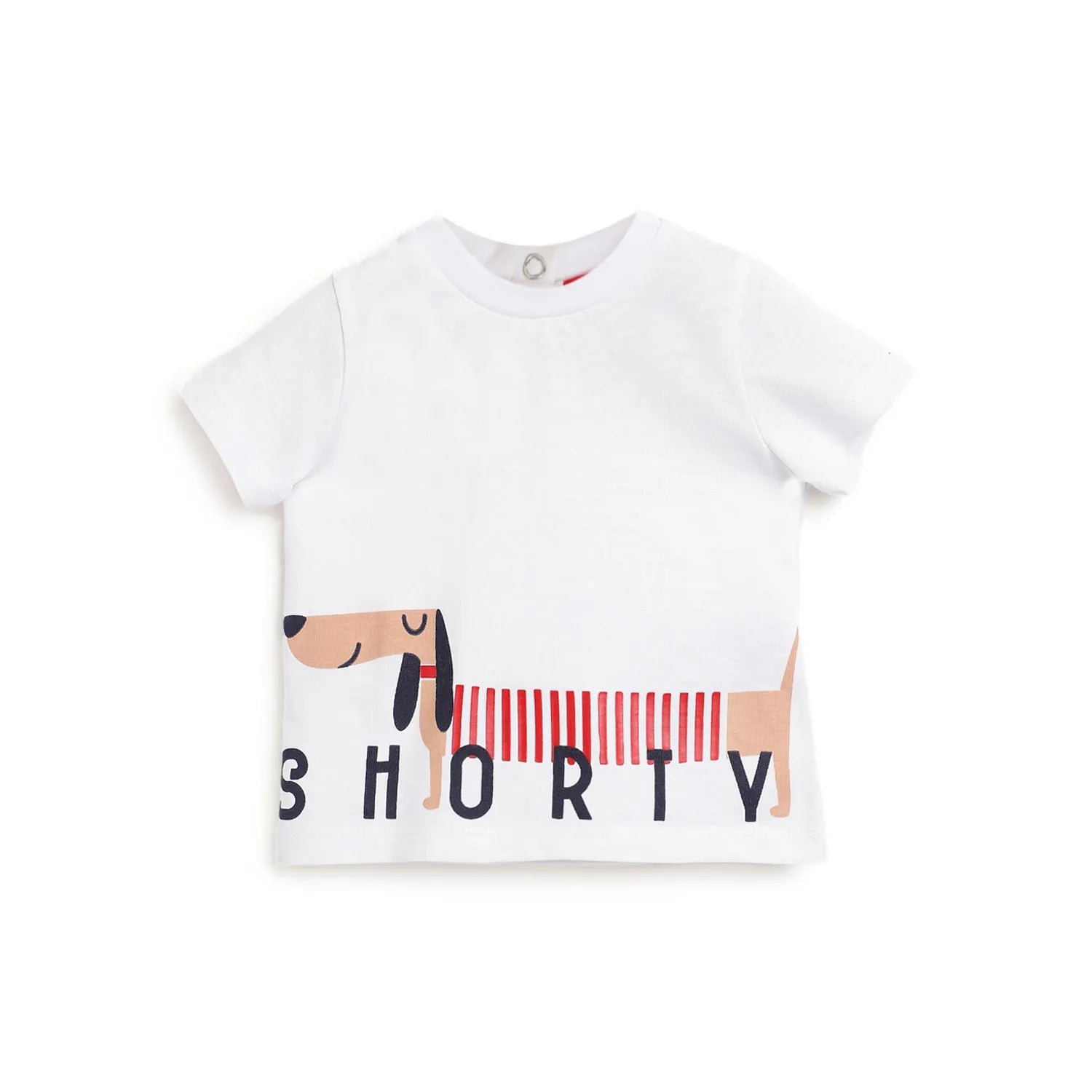 Boys White Printed T-shirt