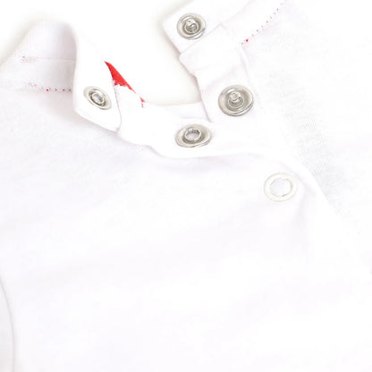 Boys White Printed T-shirt