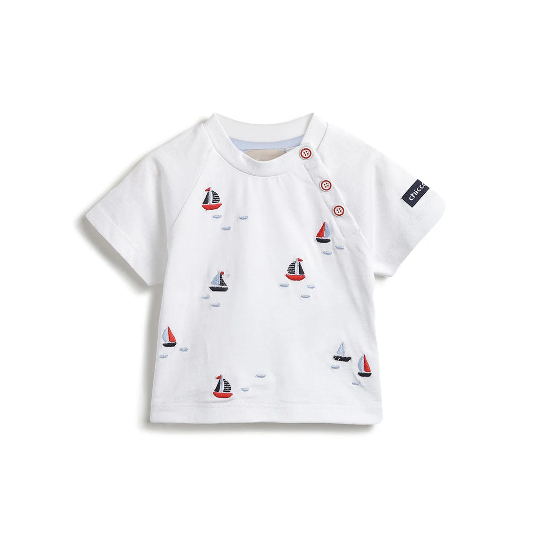 Boys White Printed T-shirt