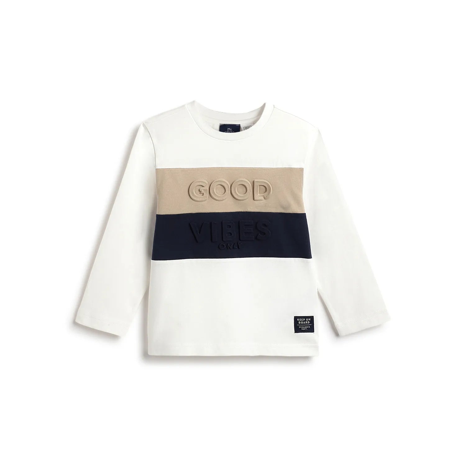 Boys White Printed T-shirt