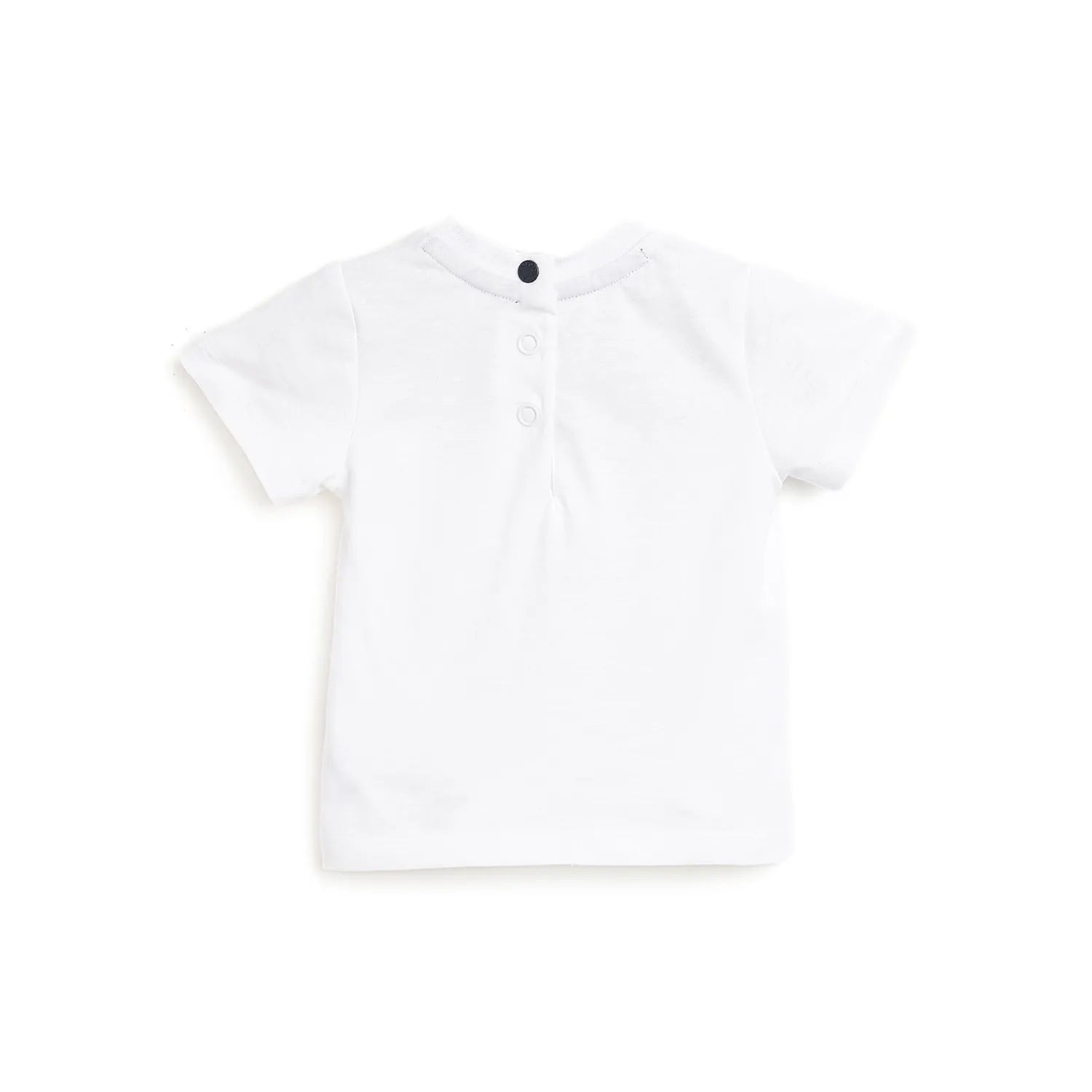 Boys White Printed T-shirt