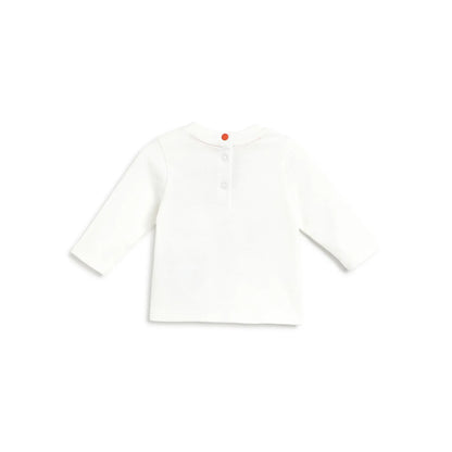 Boys White Printed T-shirt With Trouser