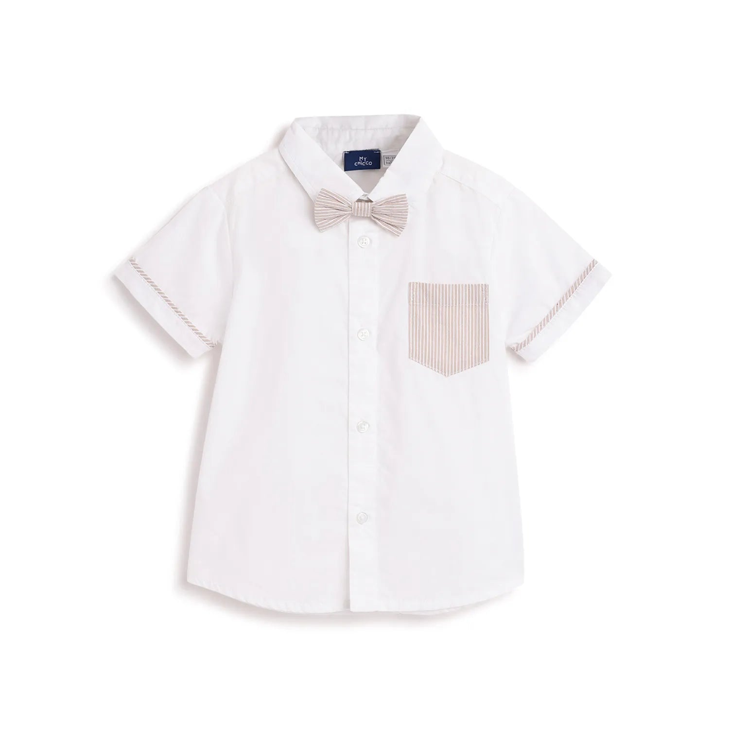 Boys White Solid Casual Shirt