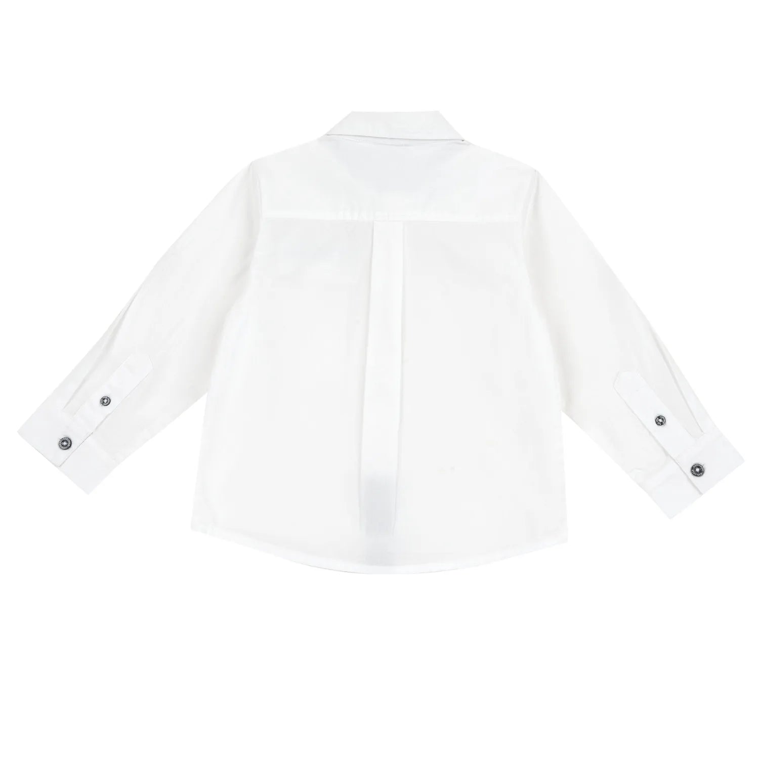 Boys White Solid Formal Shirt