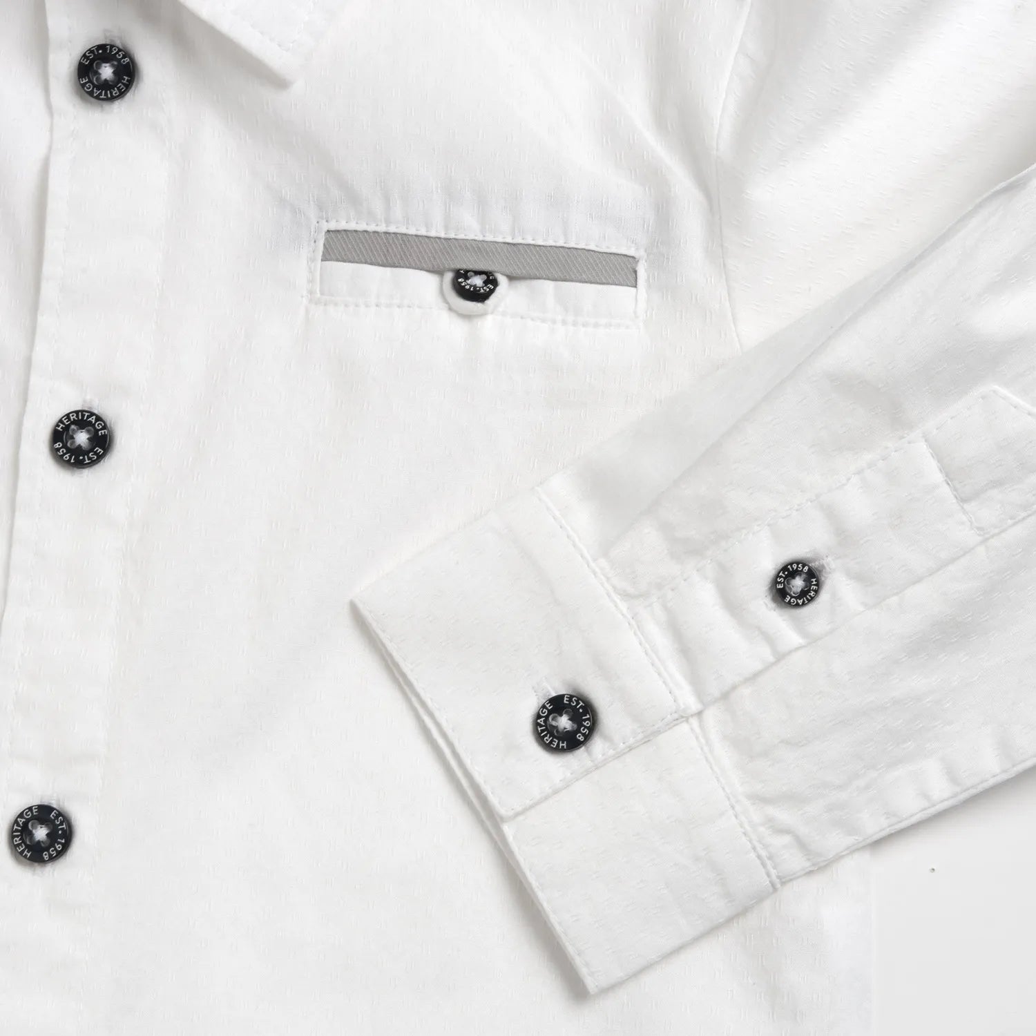 Boys White Solid Formal Shirt