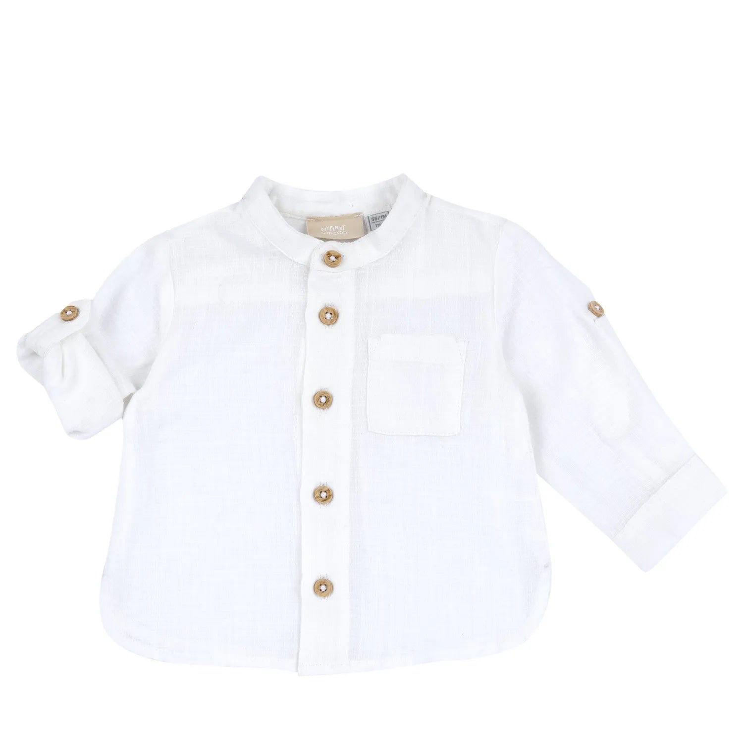 Boys White Solid Shirt