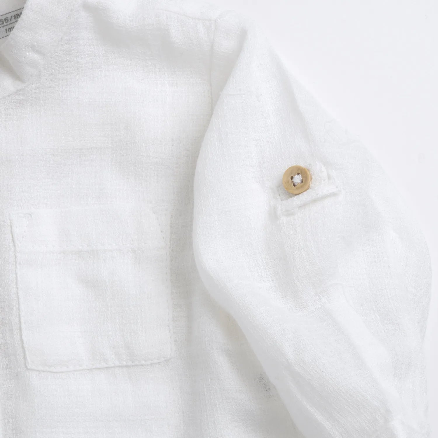 Boys White Solid Shirt