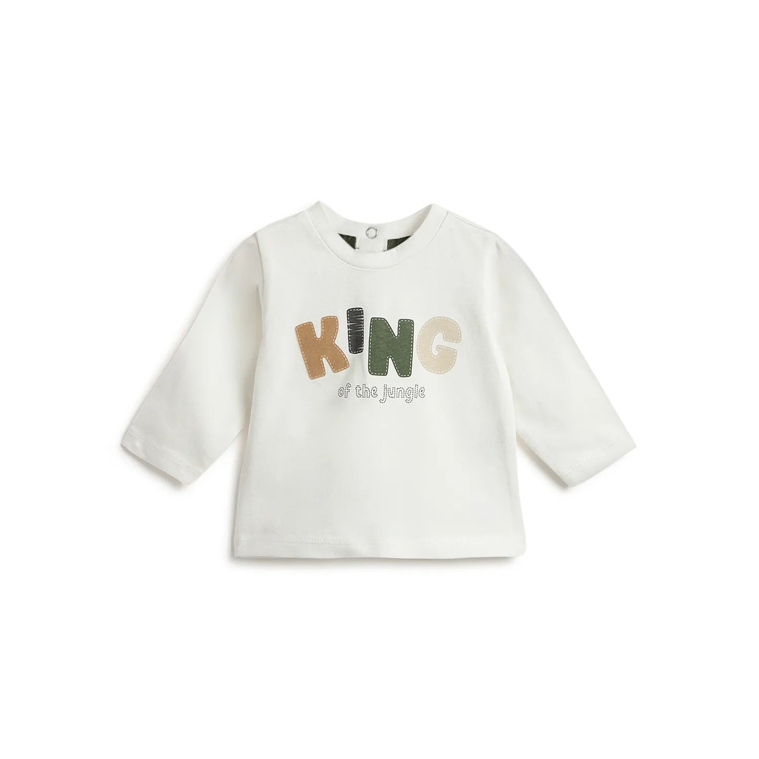 Boys White Typography Printed T-shirt