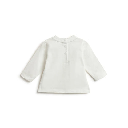 Boys White Typography Printed T-shirt