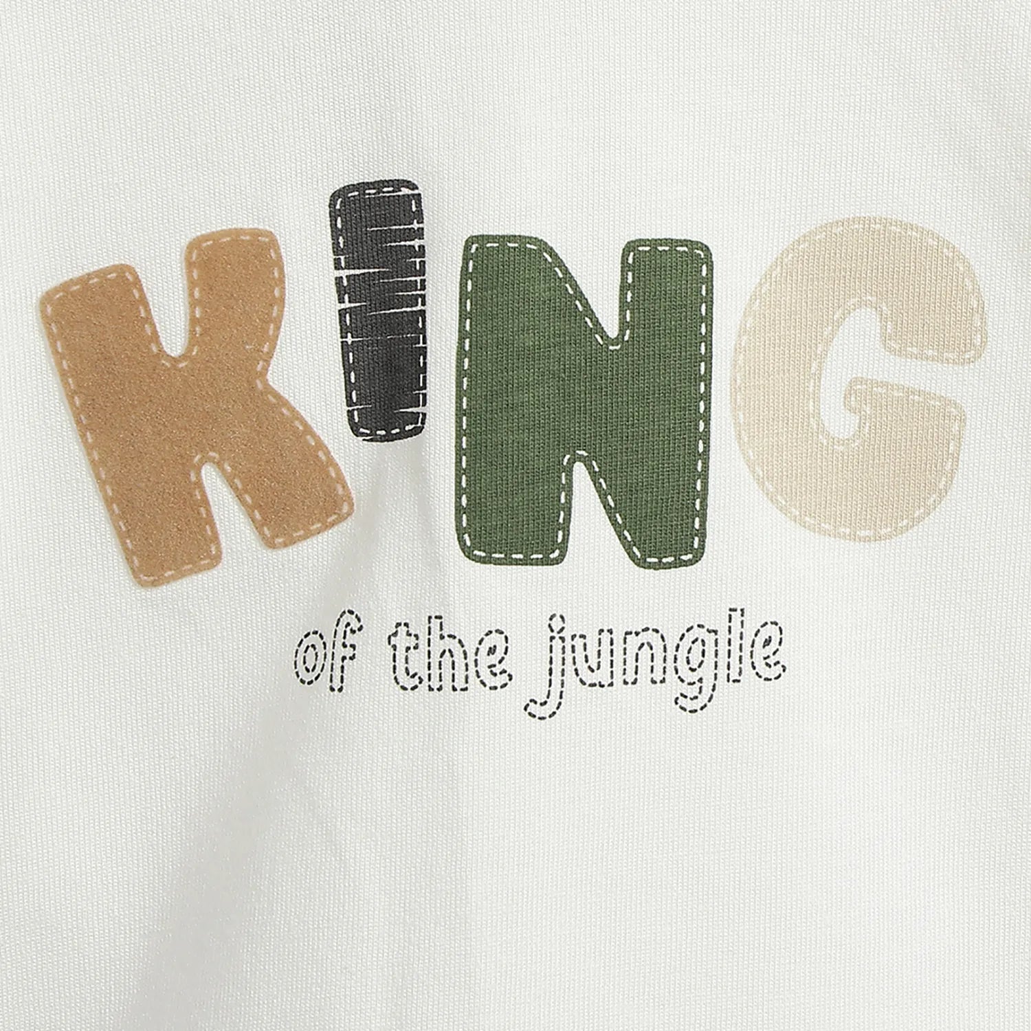 Boys White Typography Printed T-shirt