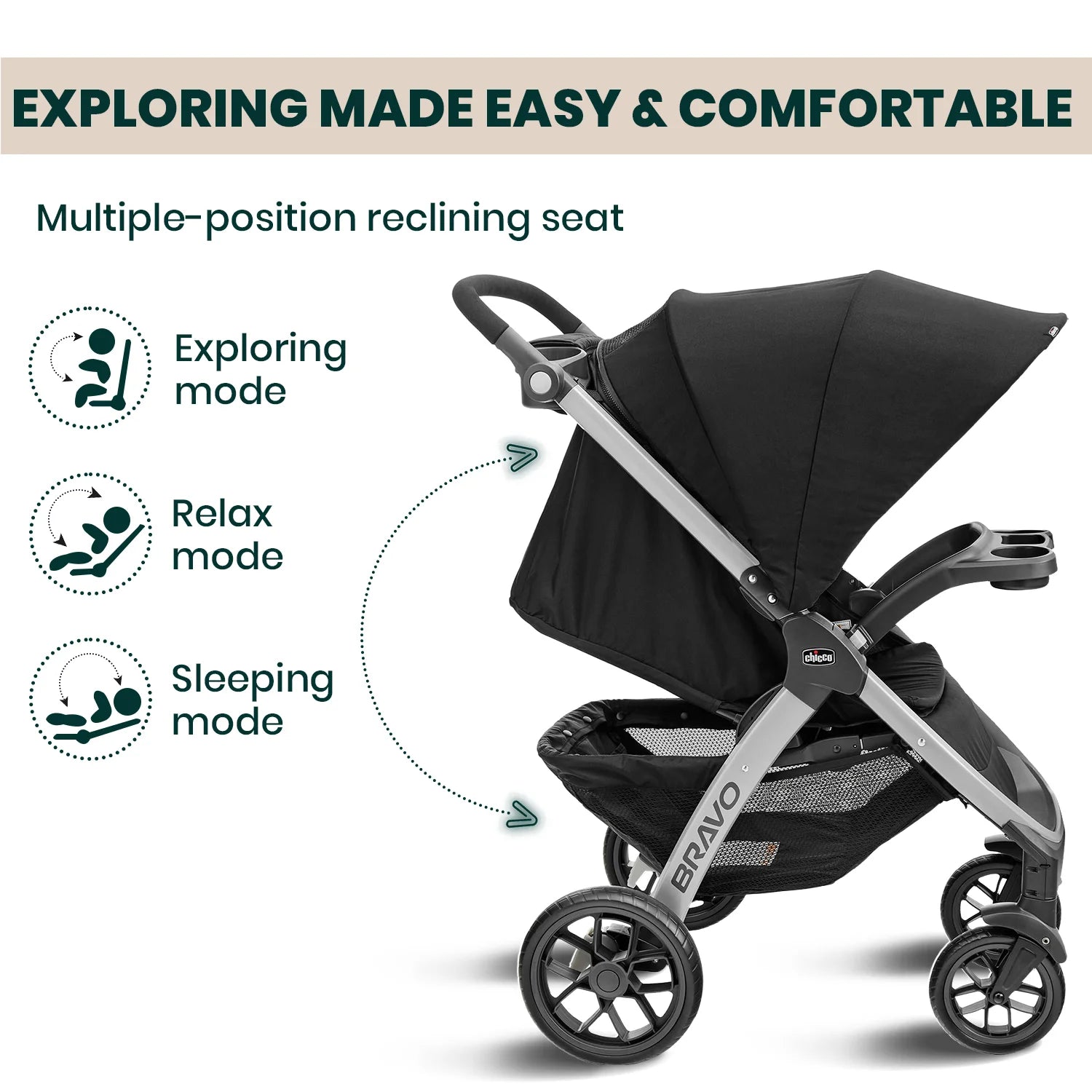 Chicco Bravo Stroller Black
