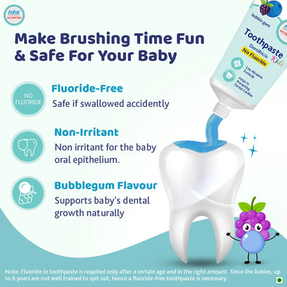 Bubble Gum Toothpaste 12M to 6Y 50g