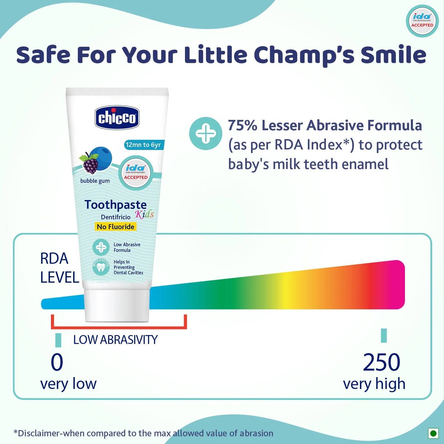 Bubble Gum Toothpaste 12M to 6Y 50g