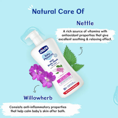 Combo Baby Moments Mild Bodywash Relax 500 ml &amp; Baby Moments Body Lotion 500 ml &amp; Baby Cream 100 g