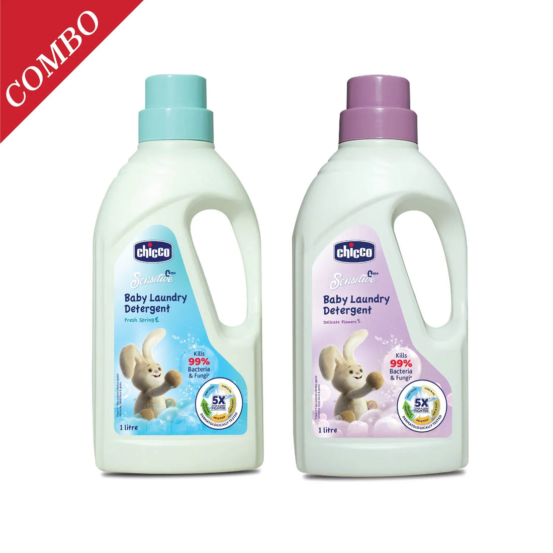Combo Laundry Detergent Fresh Spring 1000ml &amp; Laundry Detergent Delicate Flower 1000ml