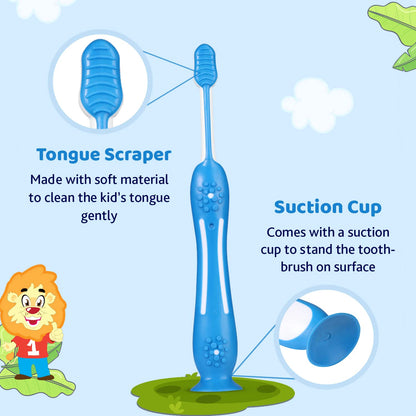 Combo Mixed Fruit Toothpaste 12M to 6Y 50 g &amp; Toothbrush Blue 3Y to 8Y