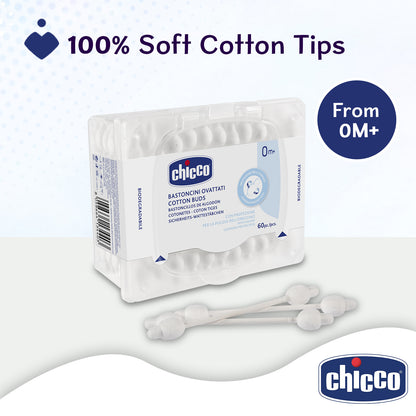 Cotton Buds With Ear Drum Protection 60Pcs