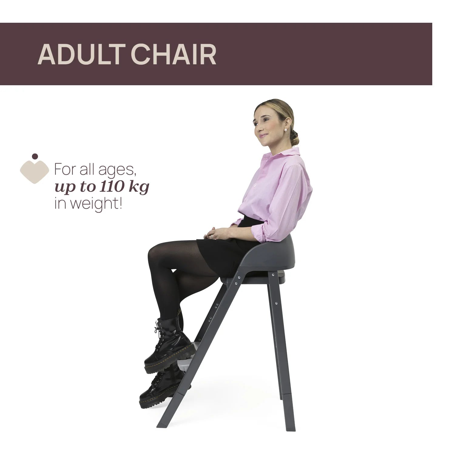 Crescendo Up Highchair Black