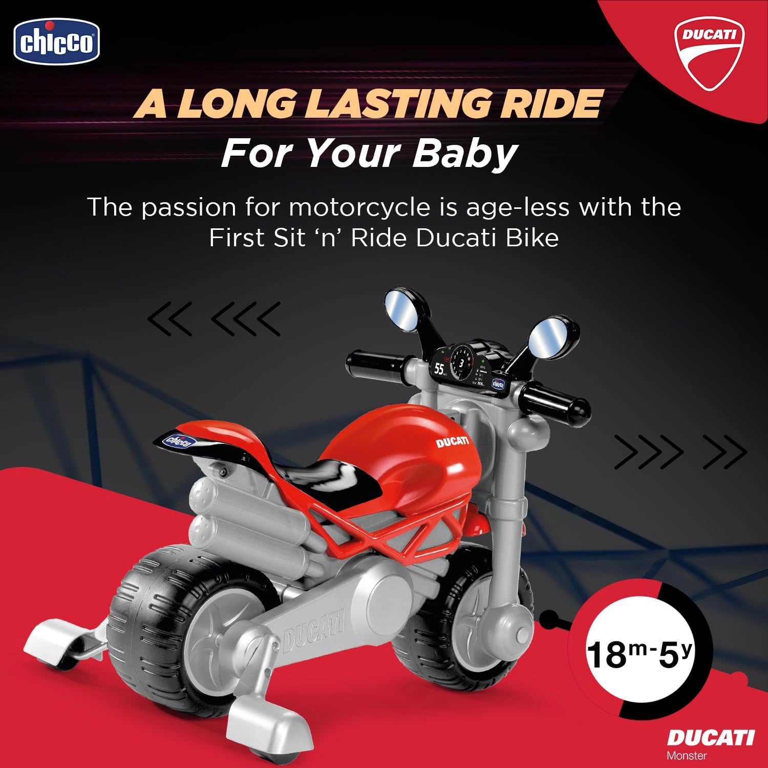 ducati kinderfahrrad Chicco Ducati Monster Ride-On