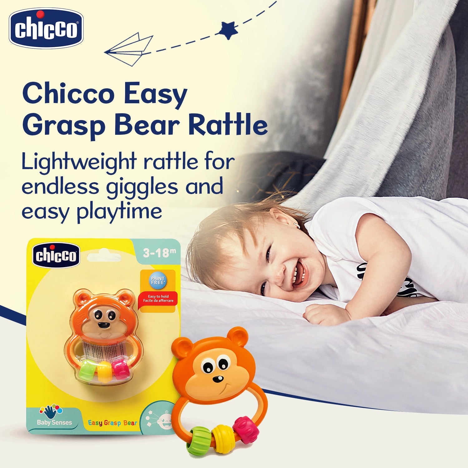 Easy Grasp Bear Rattle