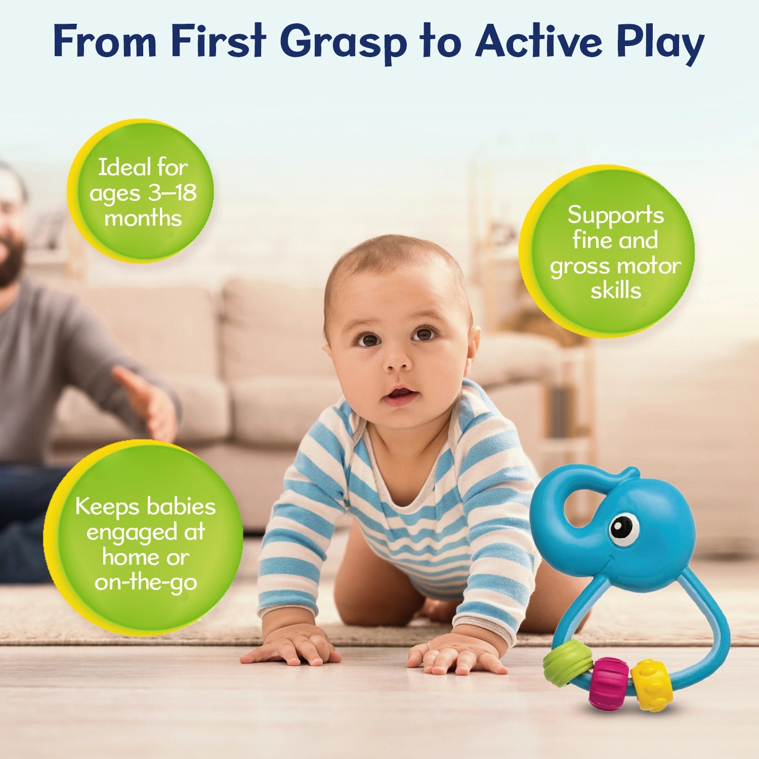 Easy Grasp Elephant Rattle