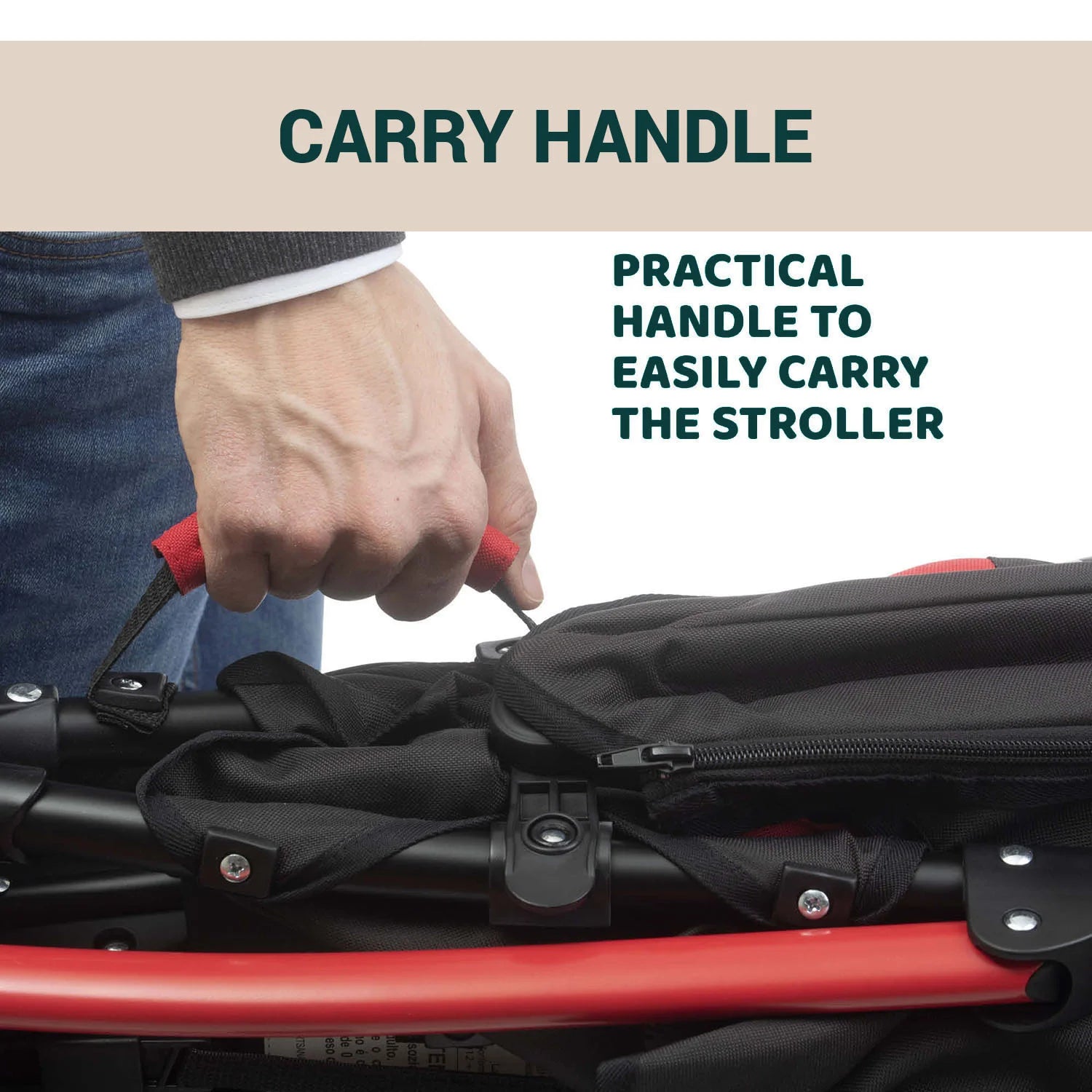 Echo Stroller with Bumper Bar Scarlet