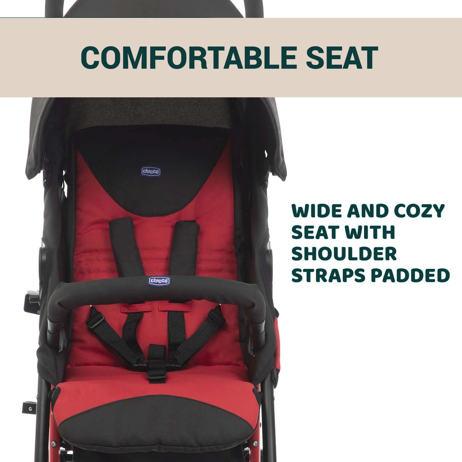 Echo Stroller with Bumper Bar Scarlet