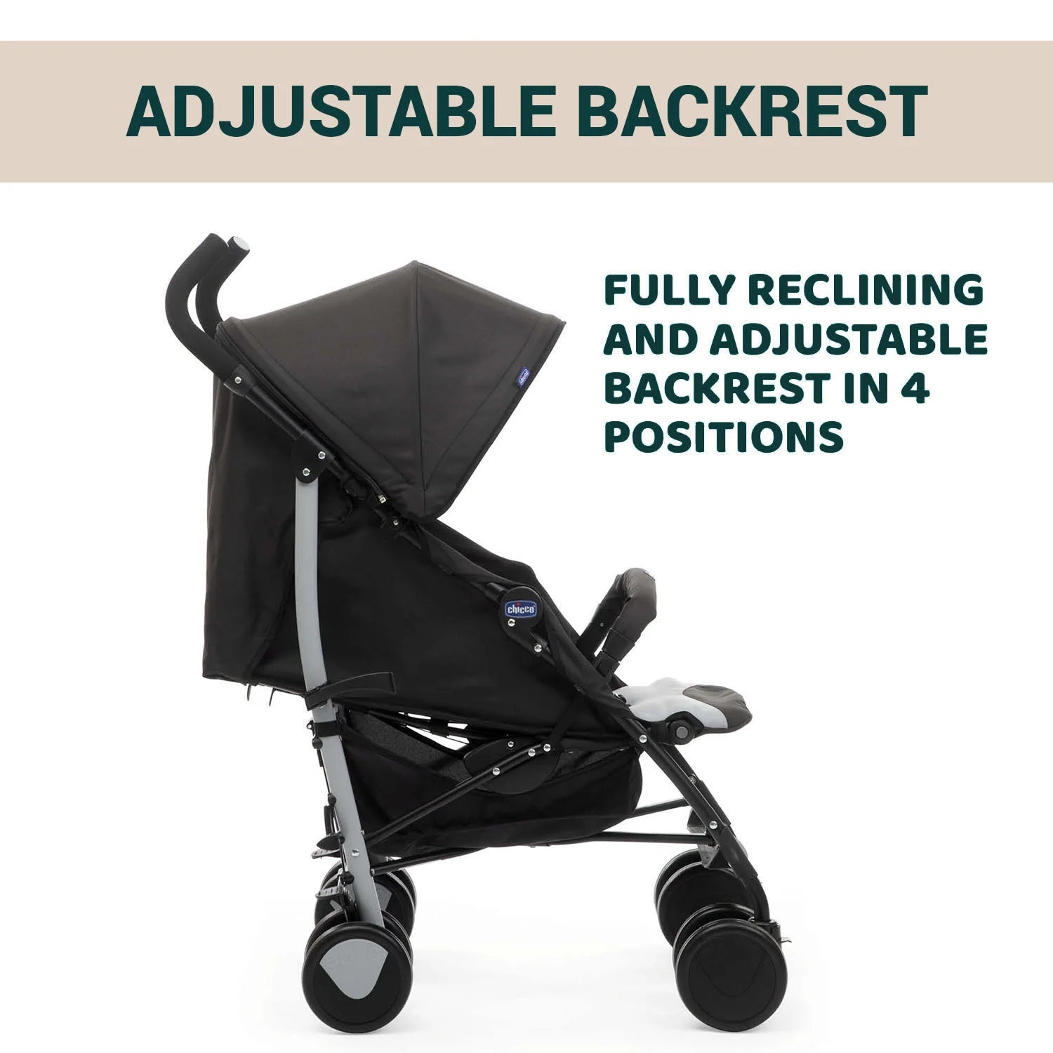 Echo Stroller with Bumper Bar Stone