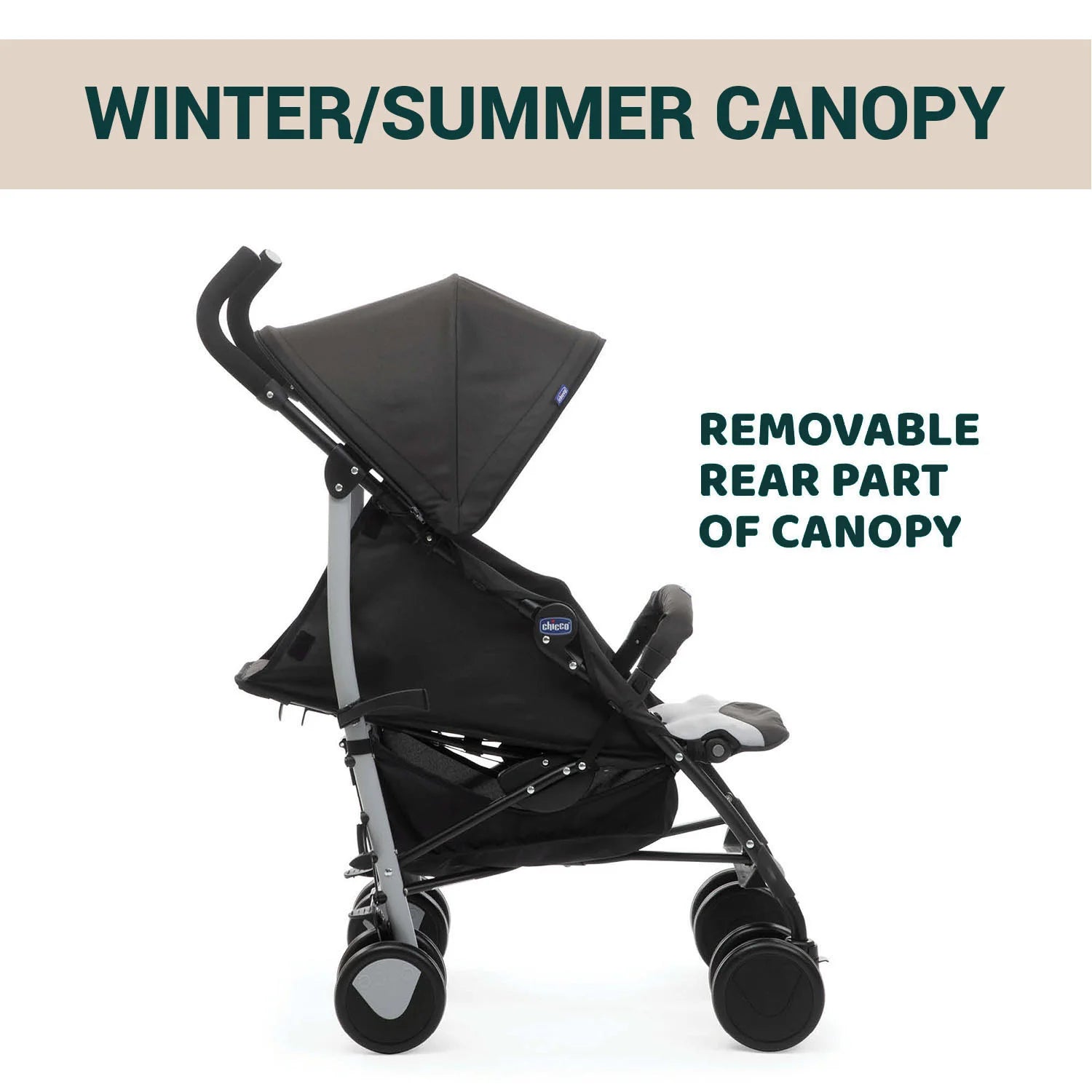 Echo Stroller with Bumper Bar Stone