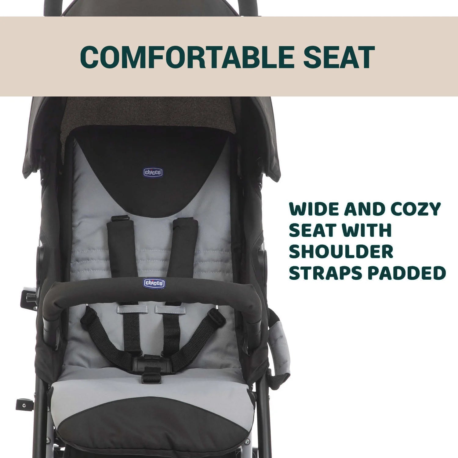 Echo Stroller with Bumper Bar Stone