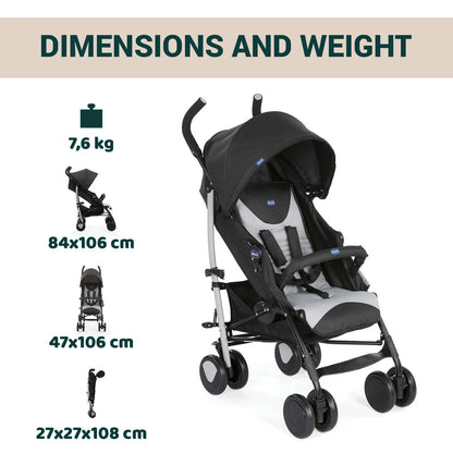 Echo Stroller with Bumper Bar Stone