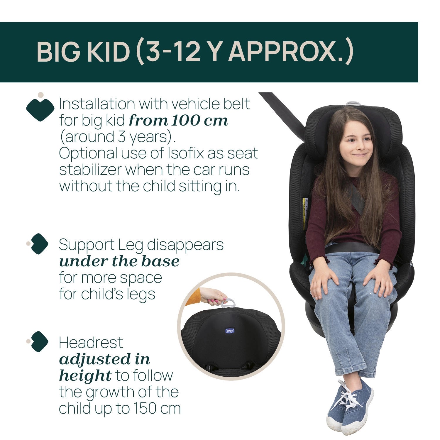 Everone I Size Baby Car Seat Black