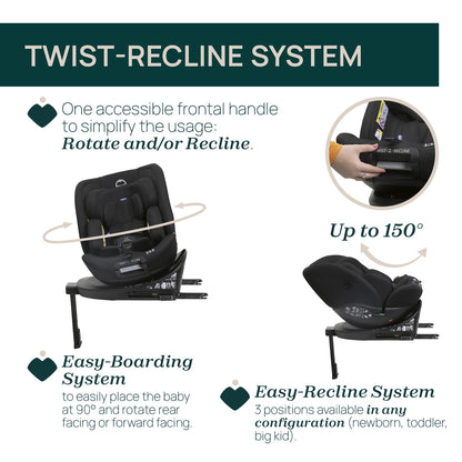 Everone I Size Baby Car Seat Black