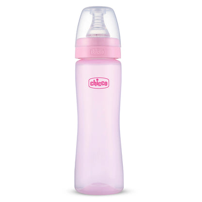 Feed Easy Baby Colored Bottle 250 ml Medium Flow 2M+Pink