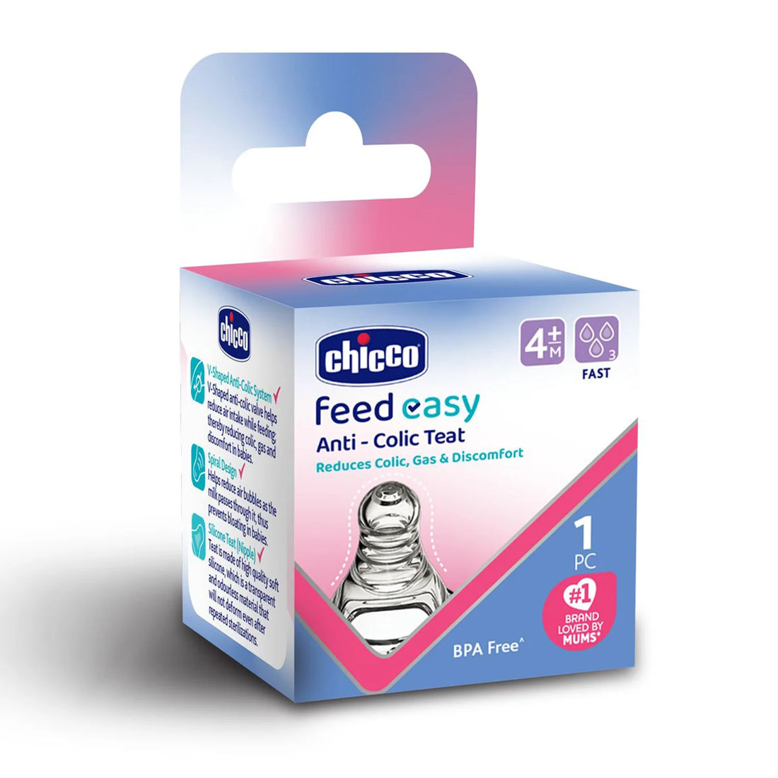 Feed Easy Teat 4M+ Fast Flow 1Pc