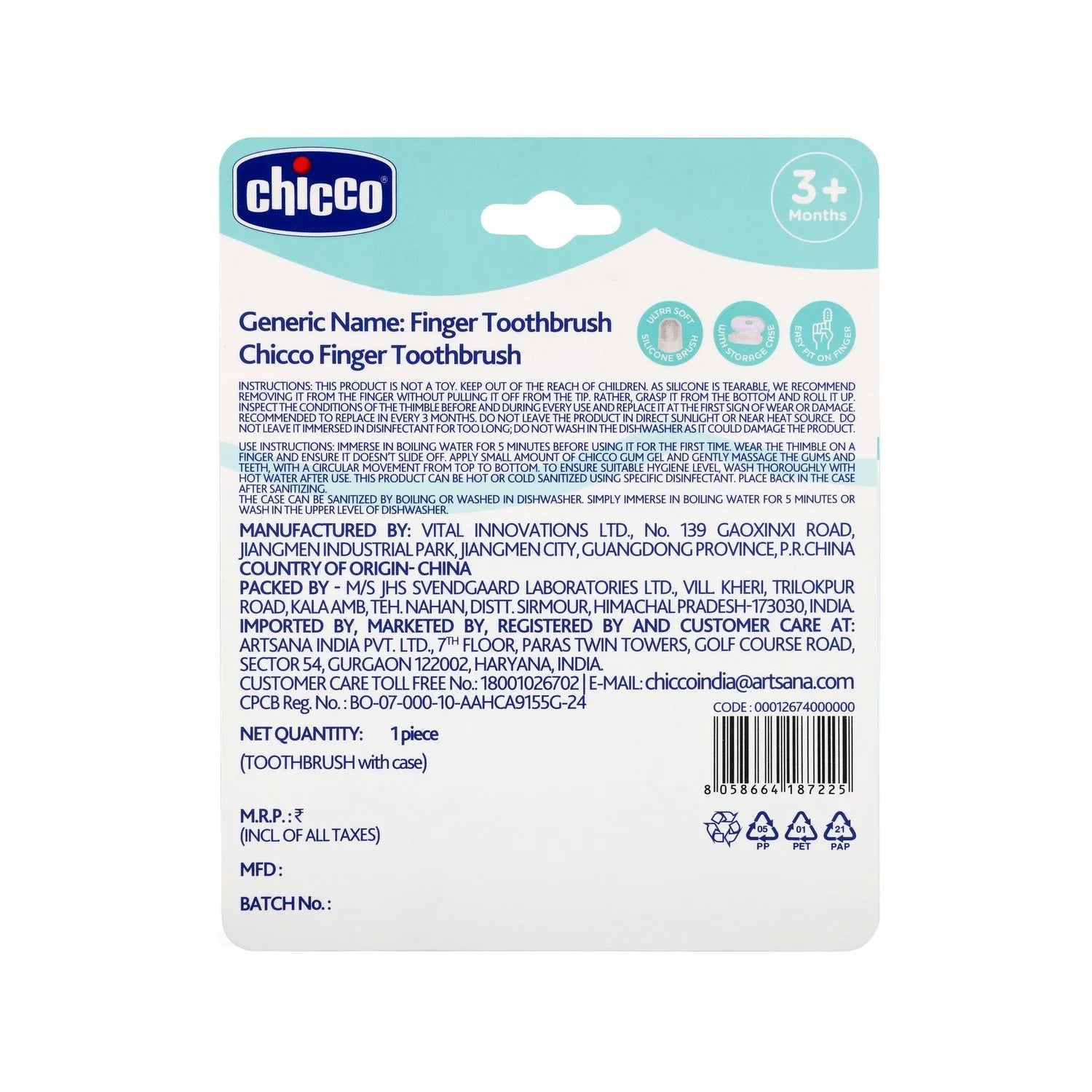 Finger Toothbrush 3M+