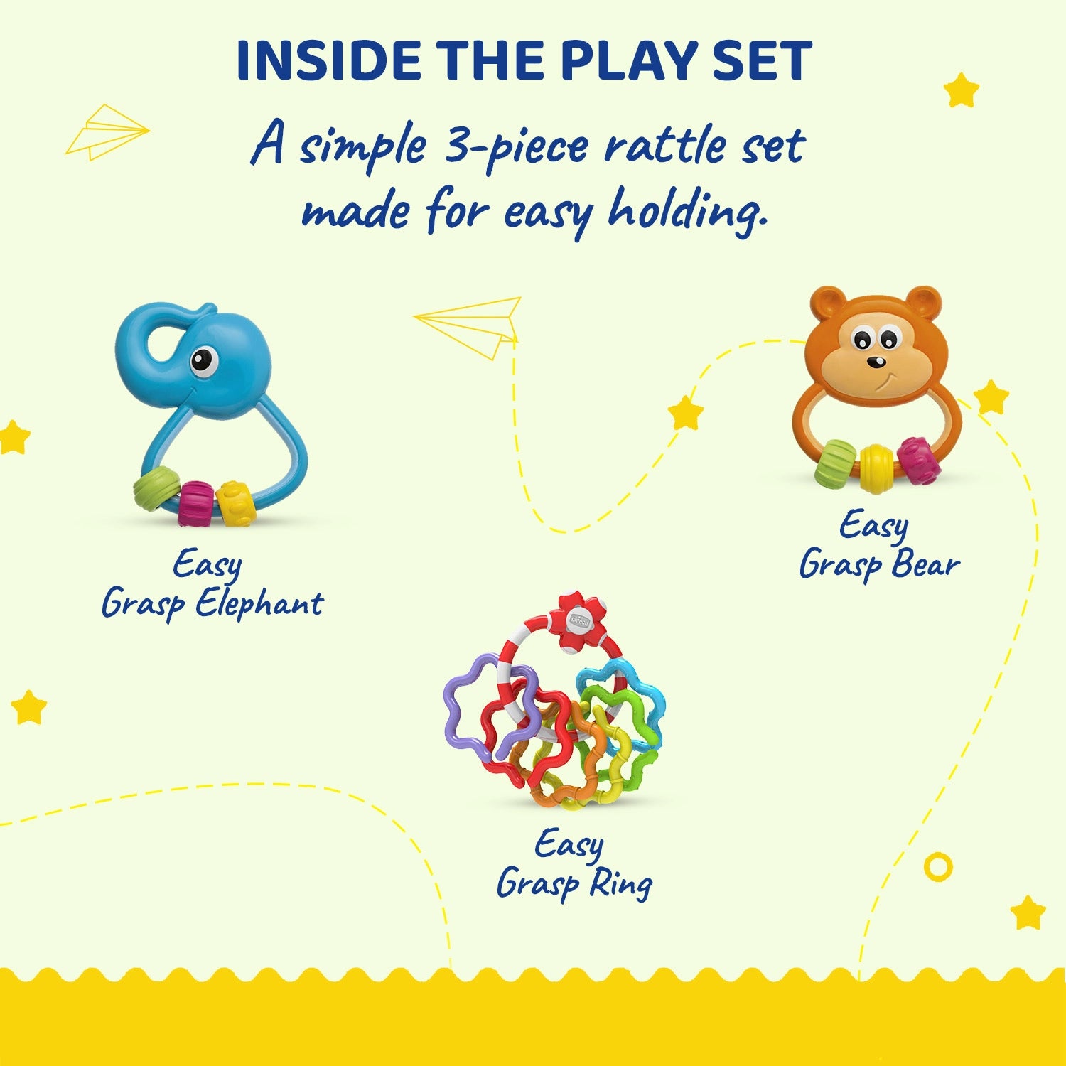 First Play Rattle Gift Set 3 Pcs