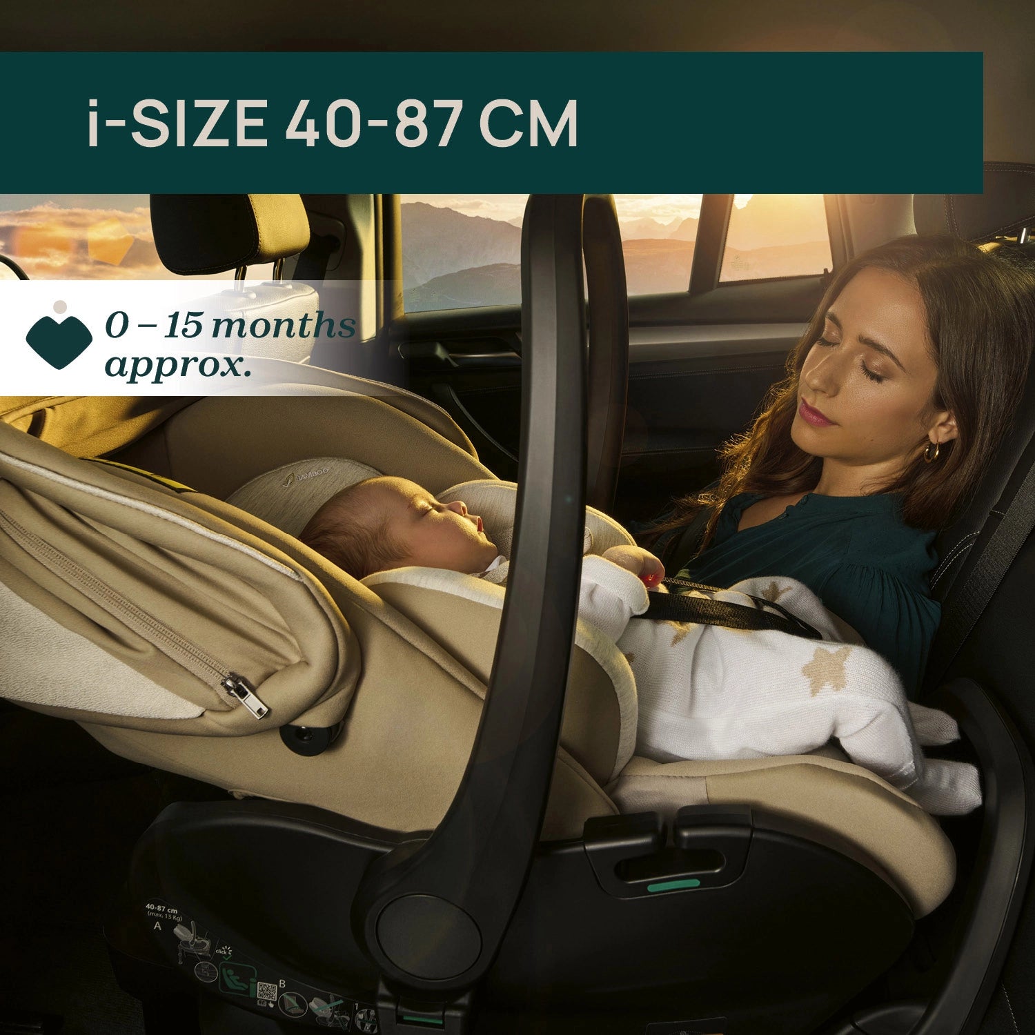 First Seat Recline I Size Baby Car Seat Black Satin