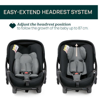 First Seat Recline I Size Baby Car Seat Black Satin