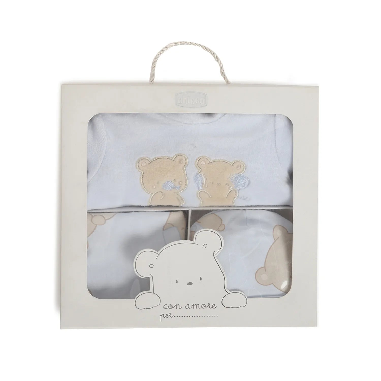 Gift Box  Baby Suit &amp; Bib &amp; Cap Blue