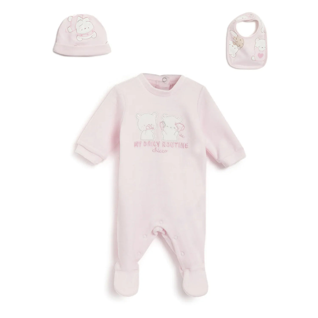 Gift Box  Baby Suit &amp; Bib &amp; Cap Pink