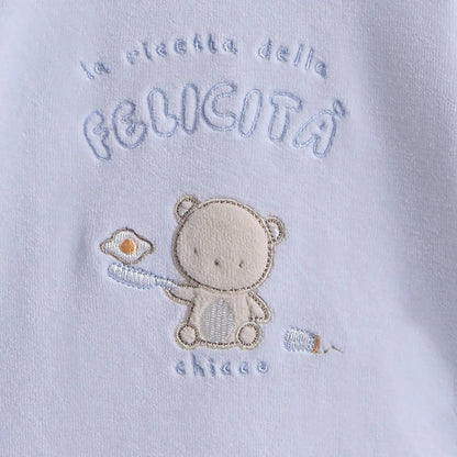 Gift Box  Babysuit and Bib and Cap Blue