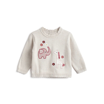 Girls Animal Printed Pullover