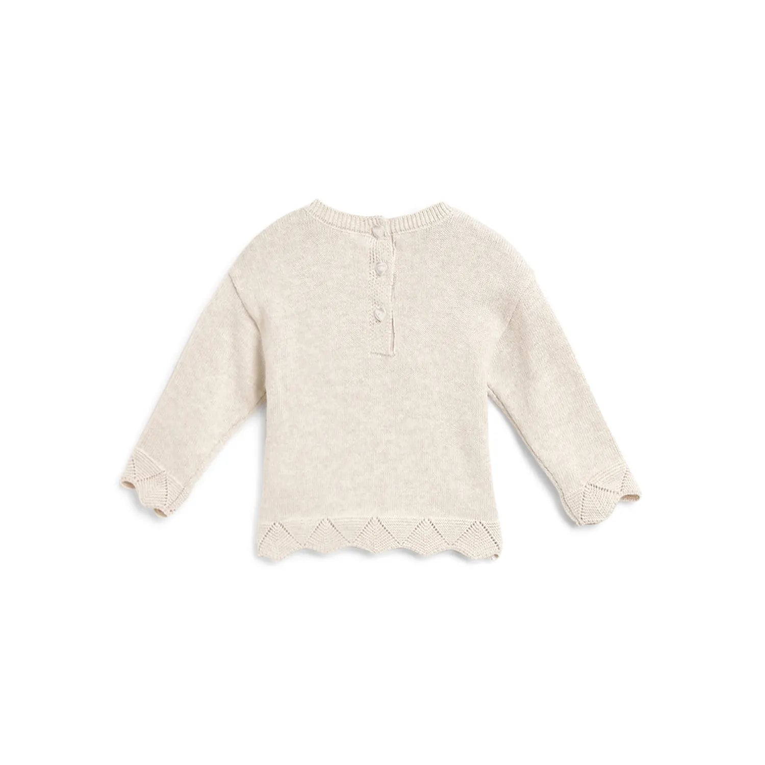 Girls Beige Embellished Pullover