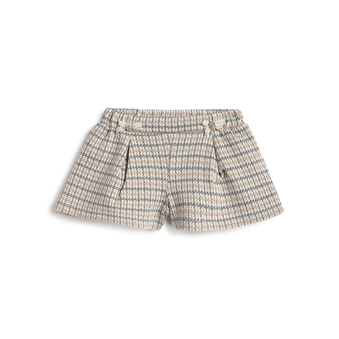 Girls Beige Embellished Shorts
