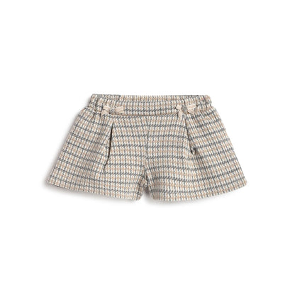 Girls Beige Embellished Shorts