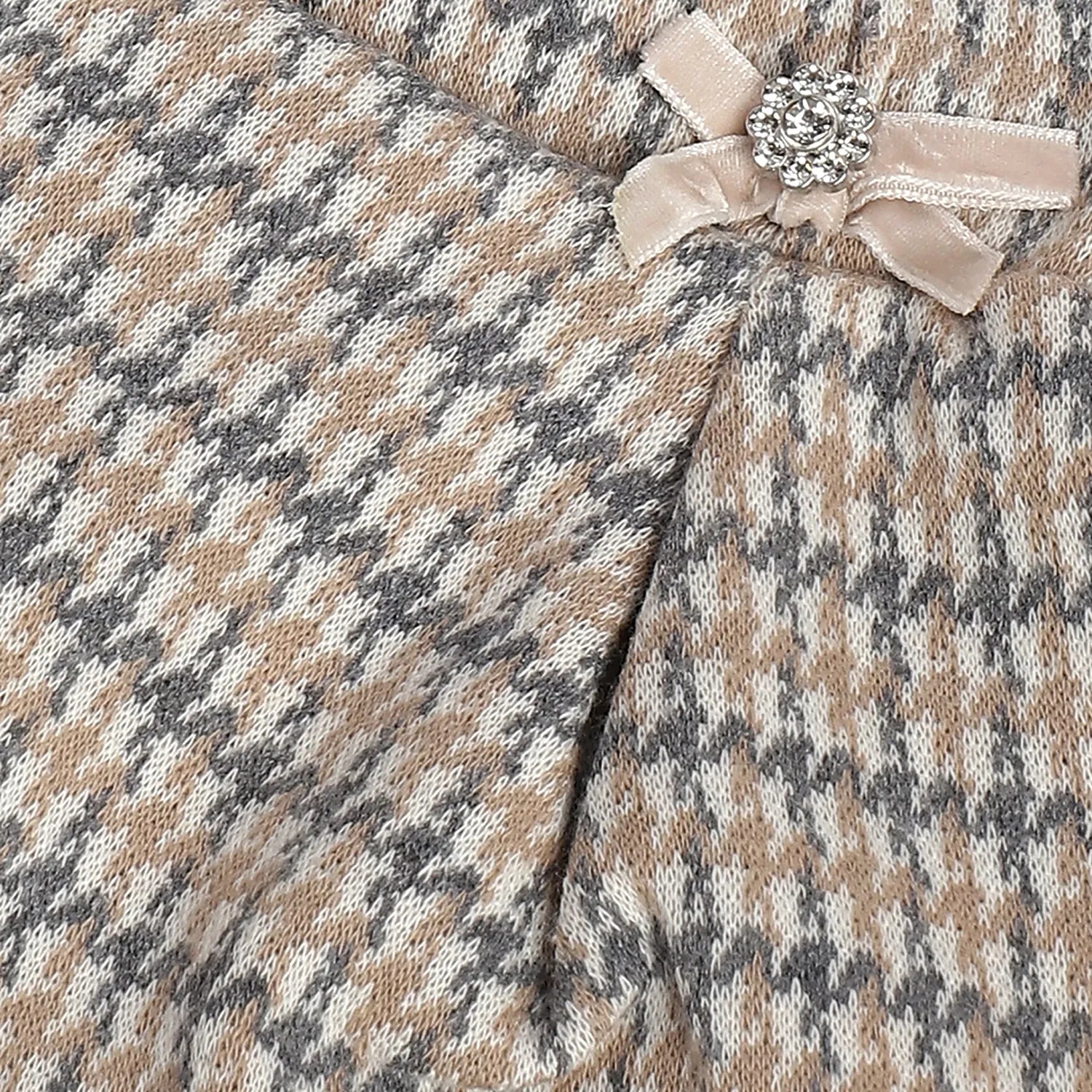 Girls Beige Embellished Shorts