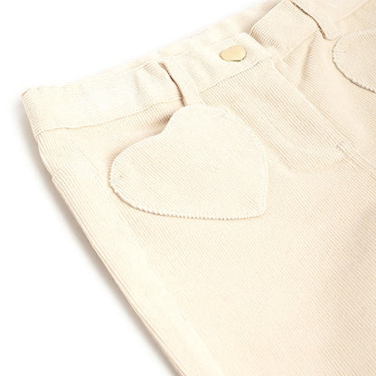 Girls Beige Embellished Trousers